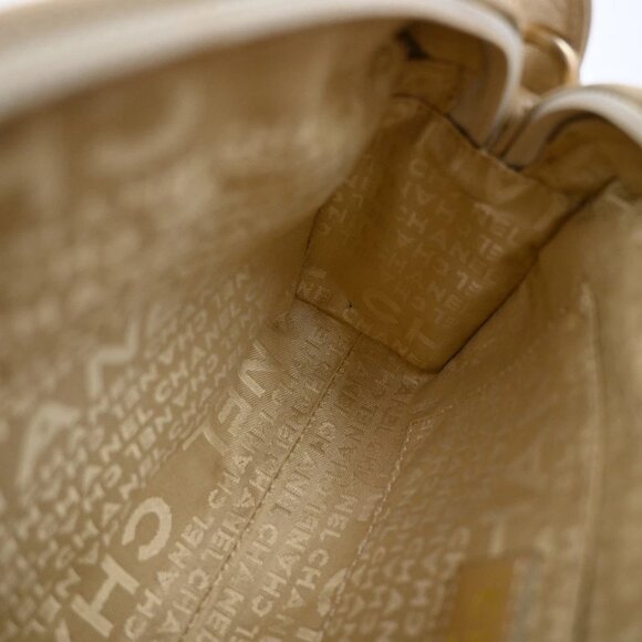 CHANEL CC Logo Chocolate Bar 2Way Hand Bag Leather Beige GHW Italy 11KB487 - Picture 12 of 14